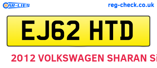 EJ62HTD are the vehicle registration plates.