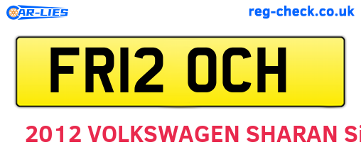 FR12OCH are the vehicle registration plates.