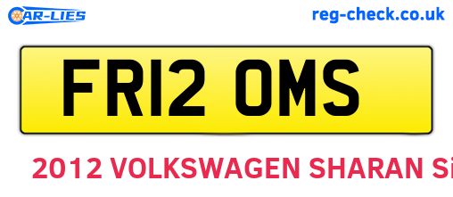 FR12OMS are the vehicle registration plates.