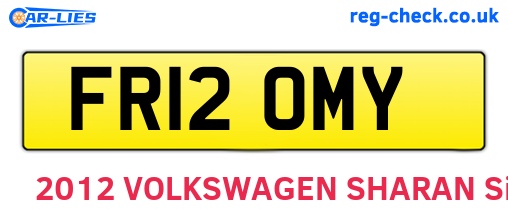 FR12OMY are the vehicle registration plates.
