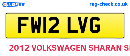 FW12LVG are the vehicle registration plates.