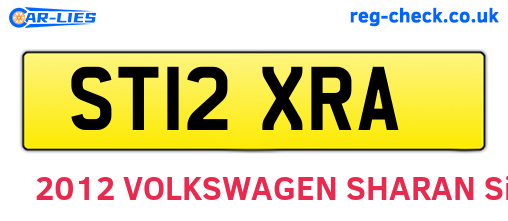 ST12XRA are the vehicle registration plates.