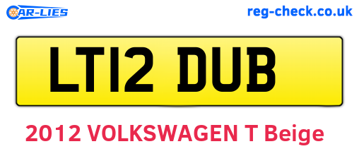 LT12DUB are the vehicle registration plates.