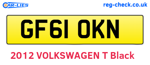 GF61OKN are the vehicle registration plates.