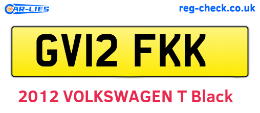 GV12FKK are the vehicle registration plates.