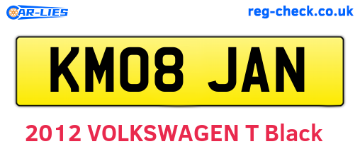 KM08JAN are the vehicle registration plates.