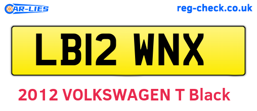 LB12WNX are the vehicle registration plates.