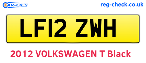 LF12ZWH are the vehicle registration plates.