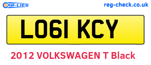 LO61KCY are the vehicle registration plates.
