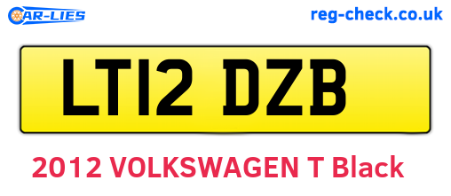 LT12DZB are the vehicle registration plates.