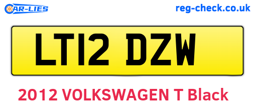 LT12DZW are the vehicle registration plates.