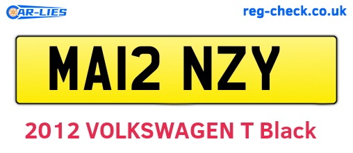MA12NZY are the vehicle registration plates.
