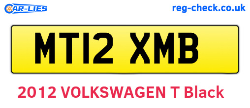 MT12XMB are the vehicle registration plates.