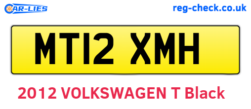 MT12XMH are the vehicle registration plates.