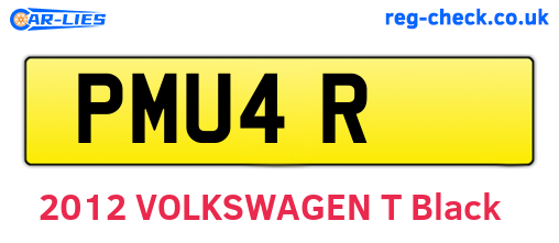 PMU4R are the vehicle registration plates.