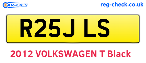 R25JLS are the vehicle registration plates.