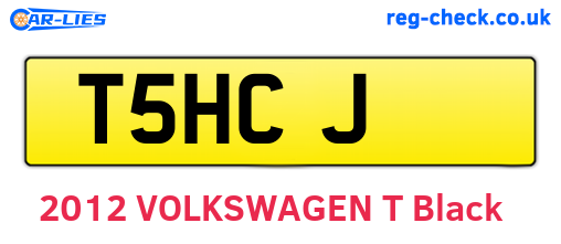 T5HCJ are the vehicle registration plates.