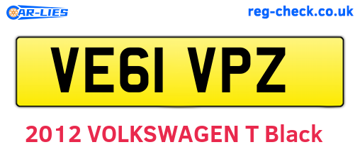 VE61VPZ are the vehicle registration plates.