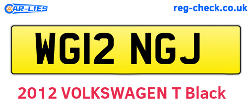 WG12NGJ are the vehicle registration plates.