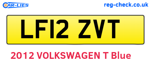 LF12ZVT are the vehicle registration plates.