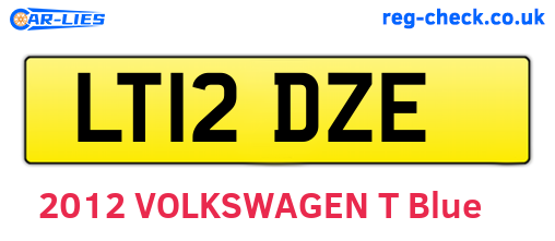 LT12DZE are the vehicle registration plates.