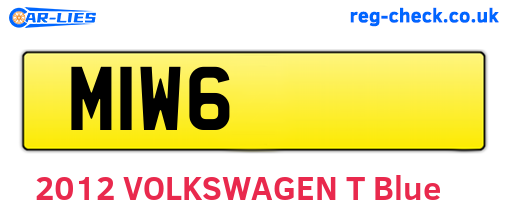 MIW6 are the vehicle registration plates.