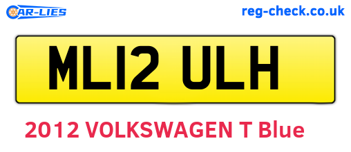 ML12ULH are the vehicle registration plates.