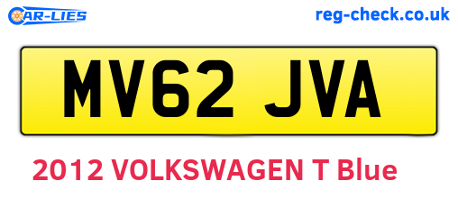 MV62JVA are the vehicle registration plates.