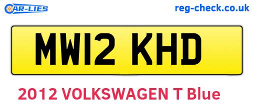 MW12KHD are the vehicle registration plates.