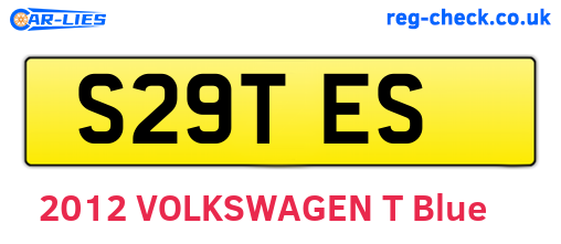 S29TES are the vehicle registration plates.
