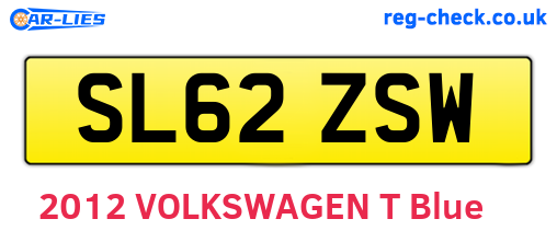 SL62ZSW are the vehicle registration plates.