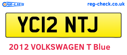 YC12NTJ are the vehicle registration plates.