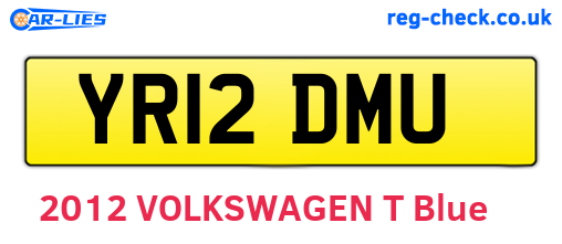 YR12DMU are the vehicle registration plates.