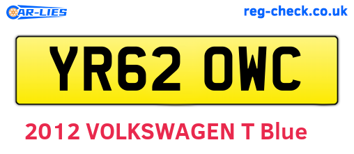 YR62OWC are the vehicle registration plates.