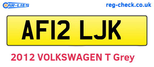 AF12LJK are the vehicle registration plates.