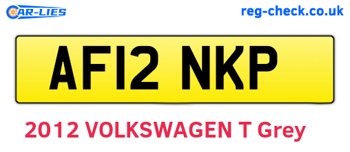 AF12NKP are the vehicle registration plates.