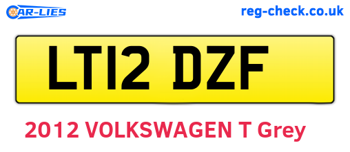 LT12DZF are the vehicle registration plates.