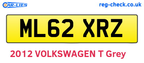 ML62XRZ are the vehicle registration plates.