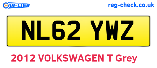 NL62YWZ are the vehicle registration plates.