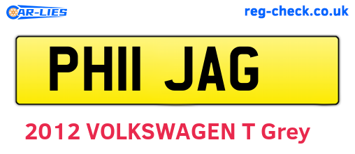PH11JAG are the vehicle registration plates.
