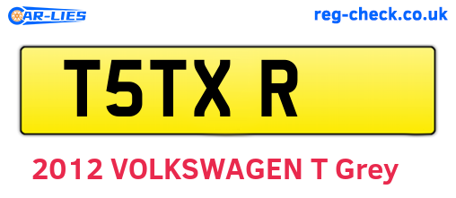 T5TXR are the vehicle registration plates.