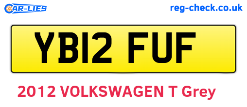 YB12FUF are the vehicle registration plates.