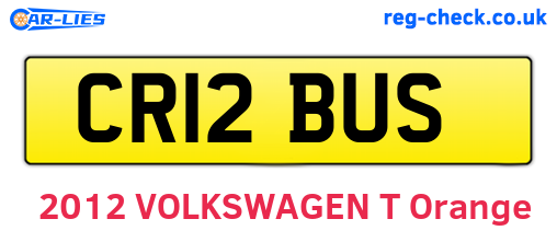 CR12BUS are the vehicle registration plates.