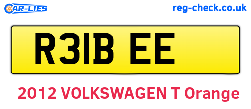 R31BEE are the vehicle registration plates.