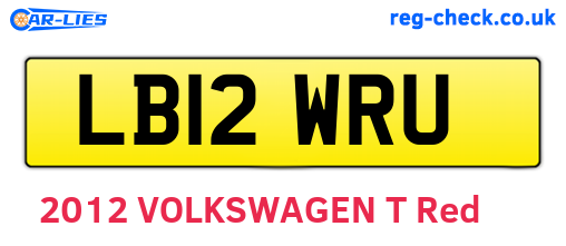 LB12WRU are the vehicle registration plates.