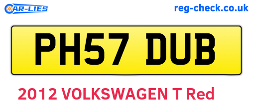 PH57DUB are the vehicle registration plates.