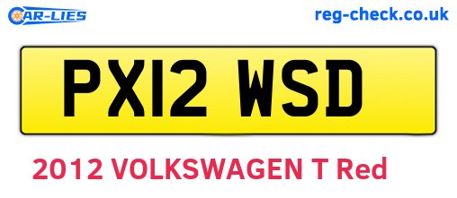 PX12WSD are the vehicle registration plates.