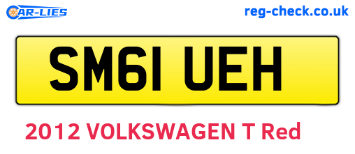 SM61UEH are the vehicle registration plates.