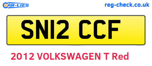 SN12CCF are the vehicle registration plates.