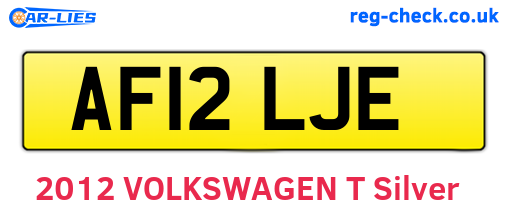 AF12LJE are the vehicle registration plates.